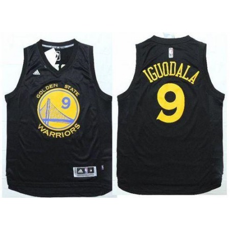 Warriors #9 Andre Iguodala Black Fashion Stitched NBA Jersey