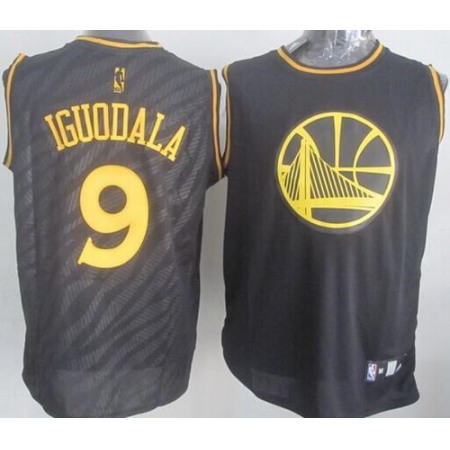 Warriors #9 Andre Iguodala Black Precious Metals Fashion Stitched NBA Jersey