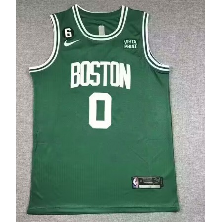 Men's Boston Celtics #0 Jayson Tatum 2020/21 Green Icon Edition Swingman Vistaprint Patch Stitched Jersey