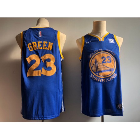 Men's Golden State Warriors #23 Draymond Green Blue Icon Edition Swingman Stitched NBA Jersey