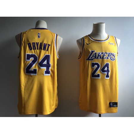 Men's Los Angeles Lakers #24 Kobe Bryant Gold 2018/19 Icon Edition Swingman Stitched NBA Jersey