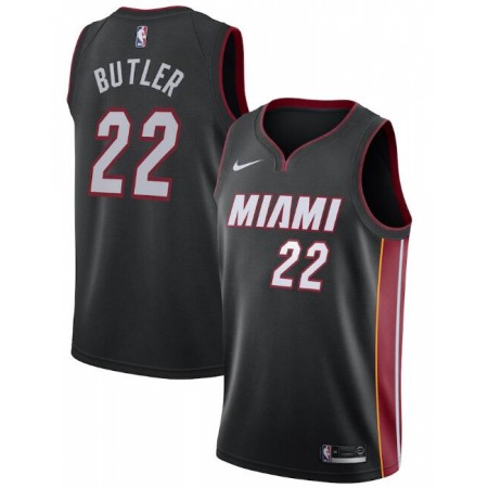 Men's Miami Heat #22 Jimmy Butler Black Icon Edition Stitched NBA Jersey
