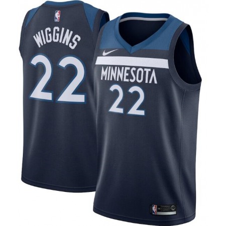 Men's Minnesota Timberwolves #22 Andrew Wiggins Navy Icon Edition Stitched Jersey