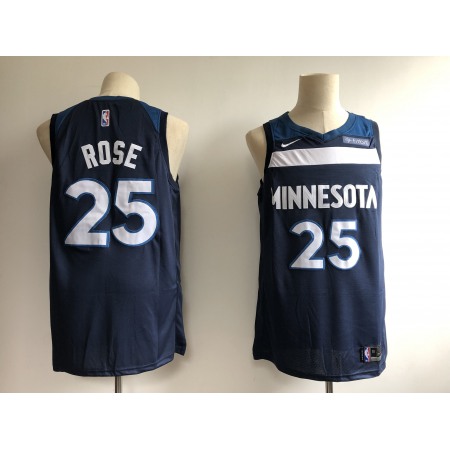 Men's Minnesota Timberwolves #25 Derrick Rose Navy Icon Edition Swingman Stitched NBA Jersey