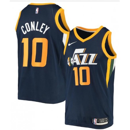 Men's Utah Jazz #10 Mike Conley Navy Icon Edition Swingman Stitched Jersey