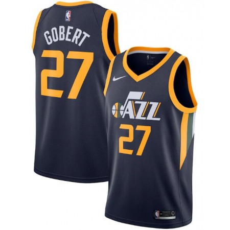 Men's Utah Jazz #27 Rudy Gobert Navy Icon Edition Swingman Stitched Jersey