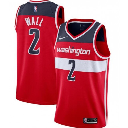 Men's Washington Wizards #2 John Wall Red Icon Edition Swingman Stitched Jersey