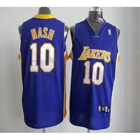 Lakers #10 Steve Nash Purple Road Revolution 30 Stitched NBA Jersey