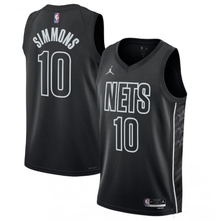 Men's Brooklyn Nets #10 Ben Simmons 2022/23 Black Statement Edition Stitched Basketball Jersey