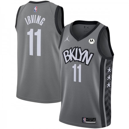 Men's Brooklyn Nets #11 Kyrie Irving 2020/21 Gray Statement Edition Swingman Stitched Jersey