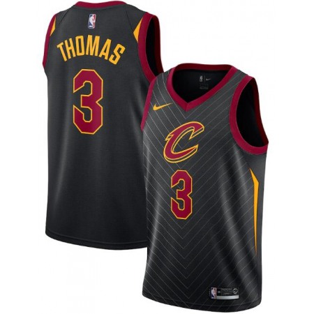 Men's Cleveland Cavaliers #3 Isaiah Thomas Black Statement Edition Swingman Stitched Jersey