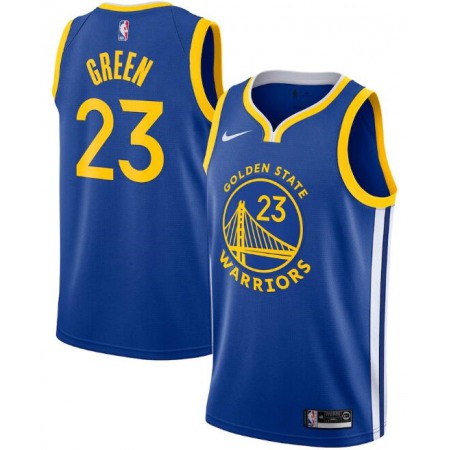 Men's Golden State Warriors #23 Draymond Green Royal Icon Edition Stitched Jersey