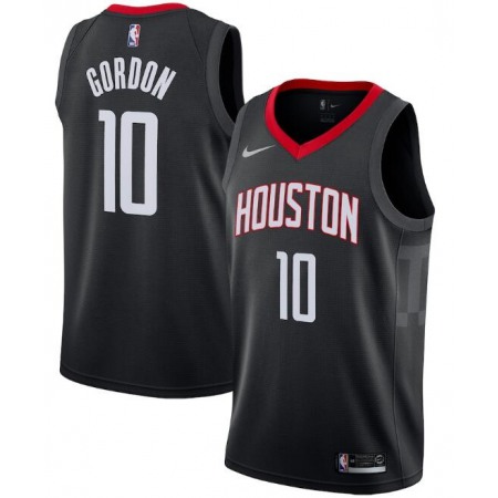 Men's Houston Rockets #10 Eric Gordon Black Statement Edition Swingman Stitched Jersey