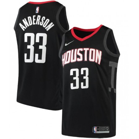 Men's Houston Rockets #33 Ryan Anderson Black Statement Edition Stitched Swingman Jersey