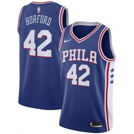 Men's Philadelphia 76ers #42 Al Horford Royal Icon Edition Stitched Swingman Jersey