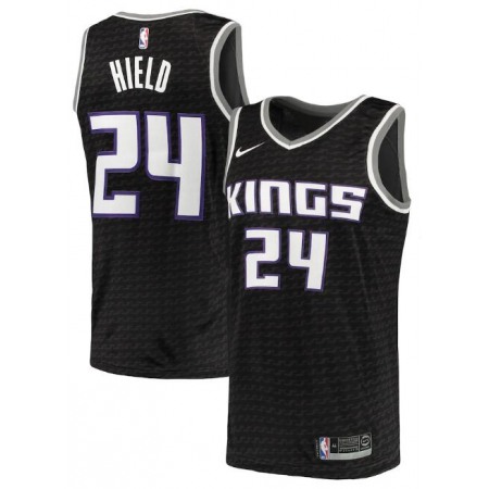 Men's Sacramento Kings #24 Buddy Hield Black Statement Editon Stitched Jersey