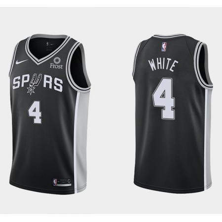 Men's San Antonio Spurs #4 Derrick White Icon Edition Black Icon Edition Stitched Jersey