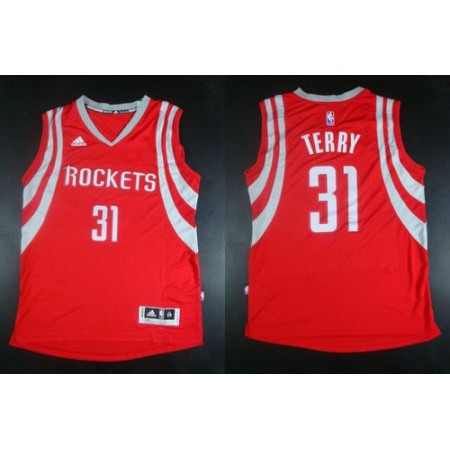 Revolution 30 Rockets #31 Jason Terry Red Road Stitched NBA Jersey