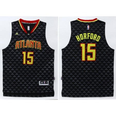 Hawks #15 Al Horford Black Swingman Stitched NBA Jersey