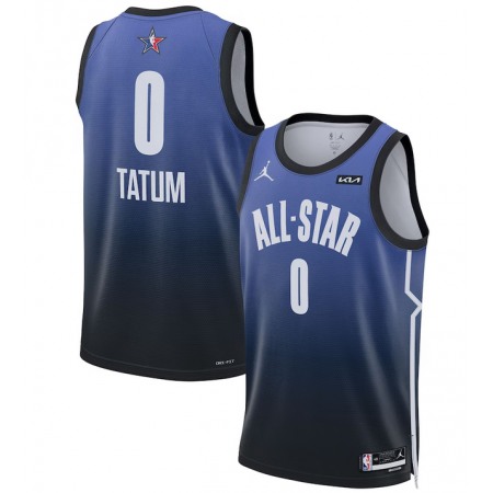 Men's 2023 All-Star #0 Jayson Tatum Blue Game Swingman Stitched Basketball Jersey