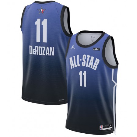 Men's 2023 All-Star #11 DeMar DeRozan Blue Game Swingman Stitched Basketball Jersey