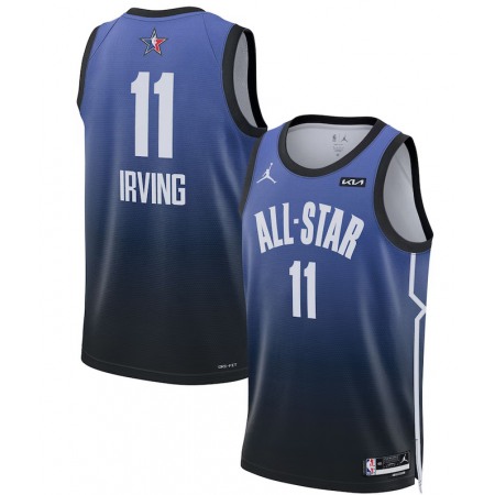 Men's 2023 All-Star #11 Kyrie Irving Blue Game Swingman Stitched Basketball Jersey