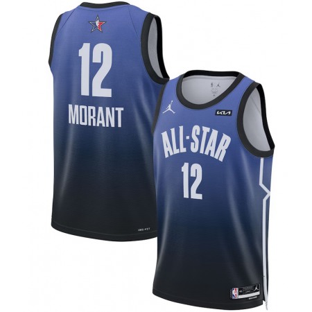Men's 2023 All-Star #12 Ja Morant Blue Game Swingman Stitched Basketball Jersey