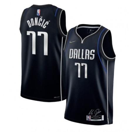 Men's Dallas Mavericks #77 Luka Doncic 2022 Navy 75th Anniversary Select Series Rookie of the Year Swingman Jersey