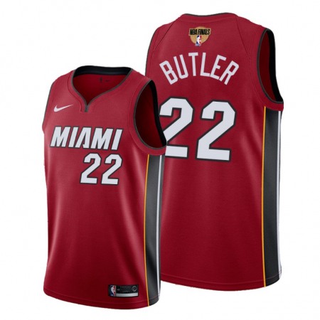 Men's Miami Heat #22 Jimmy Butler 2020 Red Finals Bound Statement Edition Swingman Stitched Jersey