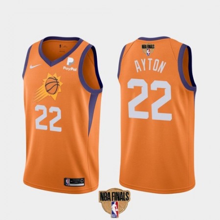 Men's Phoenix Suns #22 Deandre Ayton 2021 Orange Statement Finals Basketball Swingman Stitched Jersey