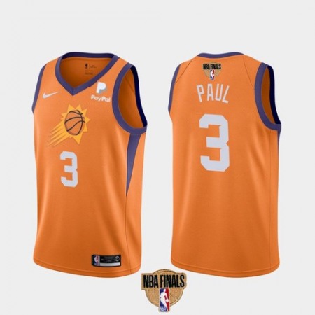 Men's Phoenix Suns #3 Chris Paul 2021 Orange Statement Finals Basketball Swingman Stitched Jersey