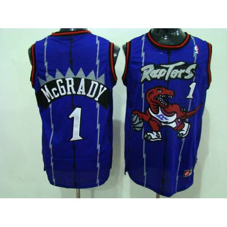 Raptors #1 Tracy McGrady Blue Swingman Stitched NBA Jersey