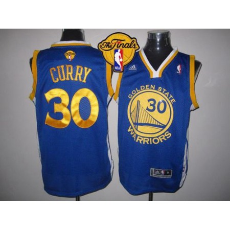 Warriors #30 Stephen Curry Blue Swingman The Finals Patch Stitched NBA Jersey