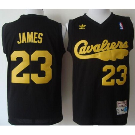 Cavaliers #23 LeBron James Black Throwback Stitched NBA Jersey