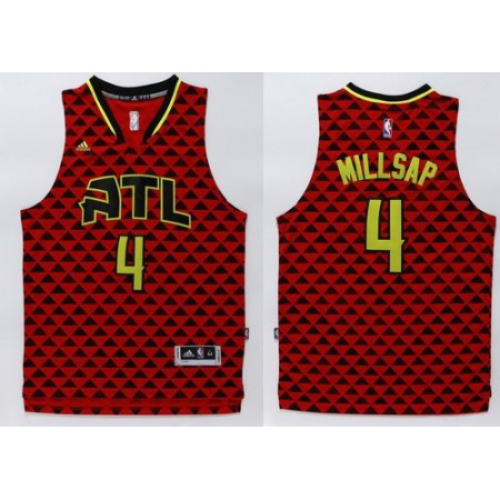 Hawks #4 Paul Millsap Red Swingman Stitched NBA Jersey