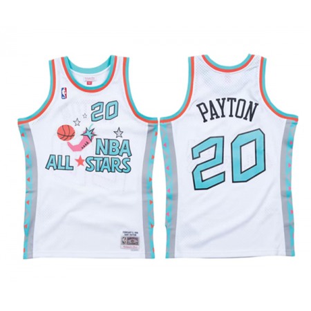 Men's 1996 All-Star #20 Gary Payton White Swingman Stitched Basketball Jersey