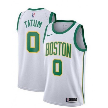 Men's Boston Celtics #0 Jayson Tatum White Swingman Stitched NBA Jersey