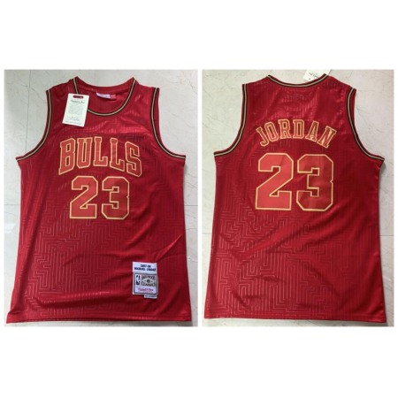 Men's Chicago Bulls #23 Michael Jordan Red 2020 CNY Swingman Throwback Stitched Jersey