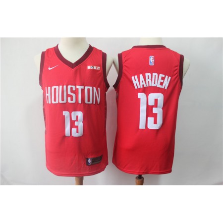 Men's Houston Rockets #13 James Harden Red 2018/19 Earned Edition Swingman Stitched NBA Jersey