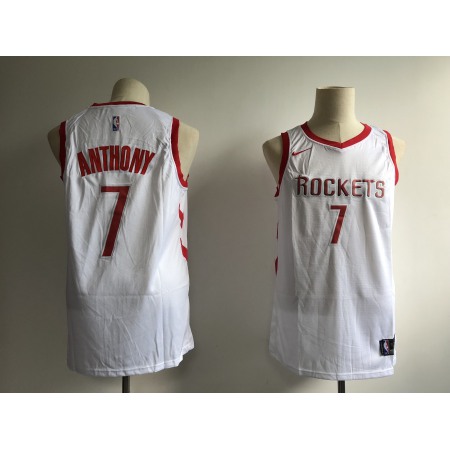 Men's Houston Rockets #7 Carmelo Anthony White Swingman Stitched NBA Jersey