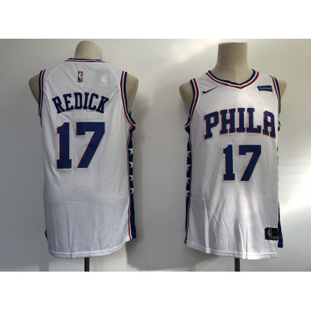 Men's Philadelphia 76ers #17 JJ Redick White Swingman Stitched NBA Jersey