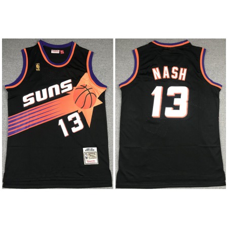 Men's Phoenix Suns #13 Steve Nash Black 1996-97 Throwback Stitched Jersey