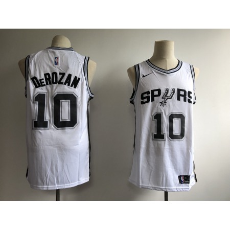 Men's San Antonio Spurs #10 DeMar DeRozan White Swingman Stitched NBA Jersey
