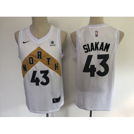 Men's Toronto Raptors #43 Pascal Siakam White 2019 Earned Edition Swingman Stitched NBA Jersey