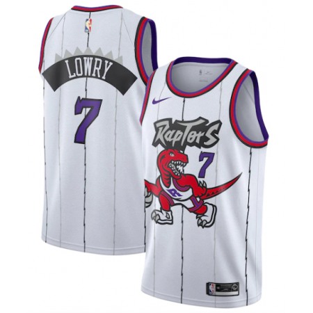 Men's Toronto Raptors #7 Kyle Lowry White Swingman Stitched NBA Jersey