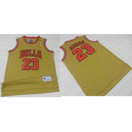 Bulls #23 Michael Jordan Gold 1997 Throwback Classic Stitched NBA Jersey