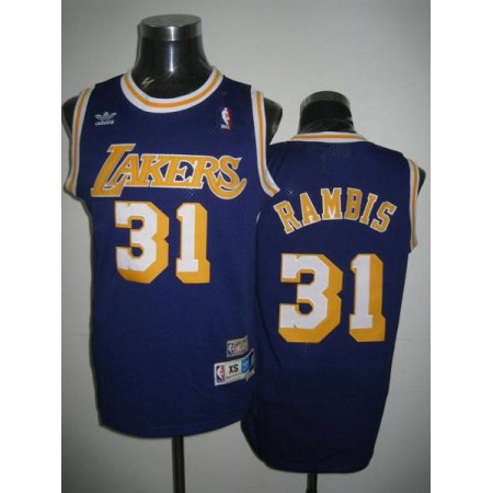 Lakers #31 Kurt Rambis Stitched Purple Throwback NBA Jersey
