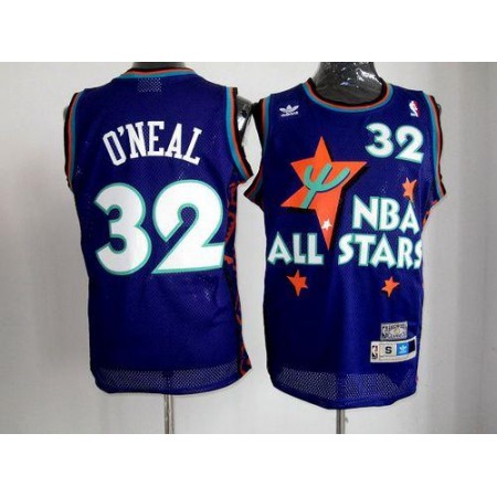 Magic #32 Shaquille O'Neal Purple 1995 All Star Throwback Stitched NBA Jersey