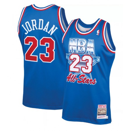 Men's Chicago Bulls #23 Michael Jordan 1993 Blue All-Star Throwback Swingman Stitched NBA Jersey