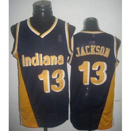 Mitchell And Ness Pacers #13 Mark Jackson Navy Blue Throwback Stitched NBA Jersey